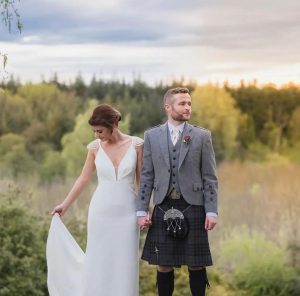 bride and groom in ireland