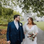 Happy couple intimate wedding ireland
